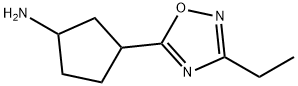 Cyclopentanamine, 3-(3-ethyl-1,2,4-oxadiazol-5-yl)- 化学構造式