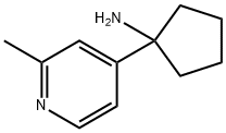 Cyclopentanamine, 1-(2-methyl-4-pyridinyl)- Structure