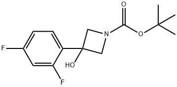 3-(2,4-二氟苯基)-3-羟基氮杂环丁烷-1-羧酸叔丁酯, 1482460-15-0, 结构式