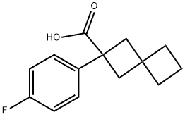 Spiro[3.3]heptane-2-carboxylic acid, 2-(4-fluorophenyl)- Structure