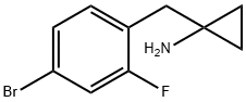 1-(4-bromo-2-fluorobenzyl)cyclopropanamine 化学構造式