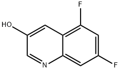 3-Quinolinol, 5,7-difluoro- Struktur