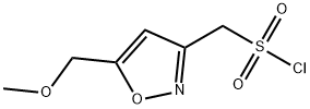 5-(甲氧基甲基)-1,2-噁唑-3-基]甲磺酰氯 结构式