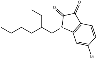 1H-Indole-2,3-dione, 6-bromo-1-(2-ethylhexyl)- Structure