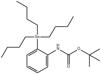 Carbamic acid, N-[2-(tributylstannyl)phenyl]-, 1,1-dimethylethyl ester Struktur