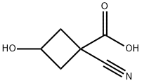 1-氰基-3-羟基环丁烷-1-羧酸 结构式