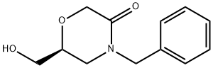 3-Morpholinone, 6-(hydroxymethyl)-4-(phenylmethyl)-, (6S)- Structure