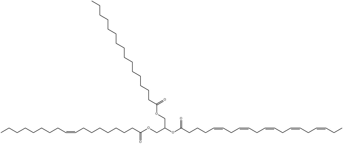1-[[(1-Oxohexadecyl)oxy]methyl]-2-[[(9Z)-1-oxo-9-octadecen-1-yl]oxy]ethyl (5Z,8Z,11Z,14Z,17Z)-5,8,11,14,17-eicosapentaenoate Structure