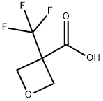 3-(trifluoromethyl)oxetane-3-carboxylic acid Struktur