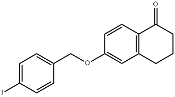 1(2H)-Naphthalenone, 3,4-dihydro-6-[(4-iodophenyl)methoxy]-,1487093-89-9,结构式