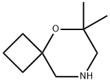 5-Oxa-8-azaspiro[3.5]nonane,6,6-dimethyl- 化学構造式