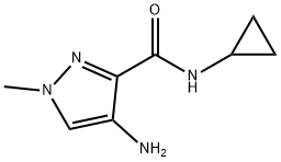 4-amino-N-cyclopropyl-1-methyl-1H-pyrazole-3-carboxamide 结构式