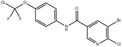 3-Pyridinecarboxamide, 5-bromo-6-chloro-N-[4-(chlorodifluoromethoxy)phenyl]-|