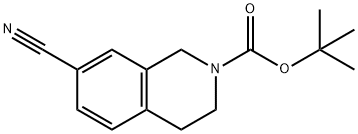2(1H)-Isoquinolinecarboxylic acid, 7-cyano-3,4-dihydro-, 1,1-dimethylethyl ester 化学構造式