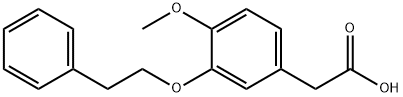 [4-Methoxy-3-(2-phenylethoxy)phenyl]acetic acid 化学構造式