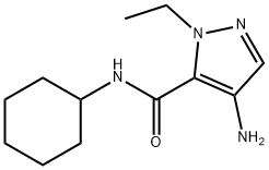 4-氨基-N-环己基-1-乙基-1H-吡唑-5-甲酰胺 结构式