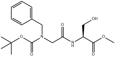 L-Serine, N-[N-[(1,1-dimethylethoxy)carbonyl]-N-(phenylmethyl)glycyl]-, methyl ester (9CI) Structure