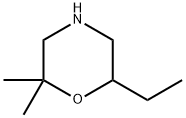 Morpholine, 6-ethyl-2,2-dimethyl- 化学構造式