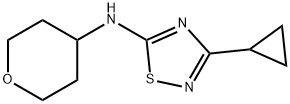 3-Cyclopropyl-N-(oxan-4-yl)-1,2,4-thiadiazol-5-amine Structure