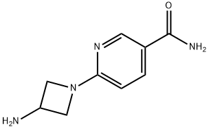 3-Pyridinecarboxamide, 6-(3-amino-1-azetidinyl)-,1497228-82-6,结构式