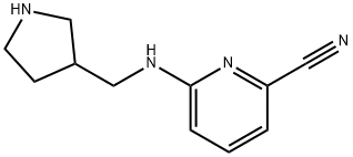 2-Pyridinecarbonitrile, 6-[(3-pyrrolidinylmethyl)amino]- 结构式