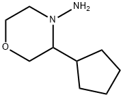 4-Morpholinamine, 3-cyclopentyl Structure