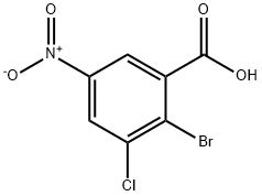 2-Bromo-3-chloro-5-nitrobenzoic acid Struktur