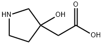 2-(3-Hydroxypyrrolidin-3-yl)acetic acid Struktur