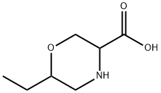 3-Morpholinecarboxylic acid, 6-ethyl- Struktur