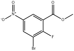 METHYL 3-BROMO-2-FLUORO-5-NITROBENZOATE, 1500237-96-6, 结构式