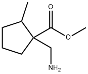 Cyclopentanecarboxylic acid, 1-(aminomethyl)-2-methyl-, methyl ester Struktur