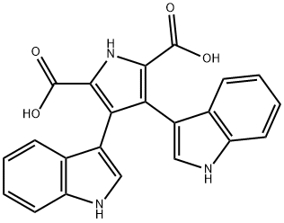 3,4-bis(1H-indol-3-yl)-1H-pyrrole-2,5-dicarboxylic acid 结构式