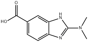 2-(二甲氨基)苯并咪唑-6-甲酸, 1501006-70-7, 结构式