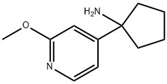 Cyclopentanamine, 1-(2-methoxy-4-pyridinyl)- Structure