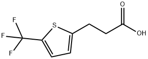 2-Thiophenepropanoic acid, 5-(trifluoromethyl)- 化学構造式