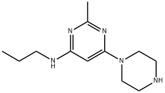 4-Pyrimidinamine, 2-methyl-6-(1-piperazinyl)-N-propyl- Structure