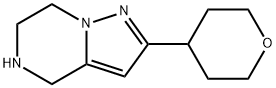 Pyrazolo[1,5-a]pyrazine, 4,5,6,7-tetrahydro-2-(tetrahydro-2H-pyran-4-yl)- 结构式