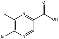 2-Pyrazinecarboxylic acid, 5-bromo-6-methyl- Structure