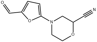 2-Morpholinecarbonitrile, 4-(5-formyl-2-furanyl)- Structure