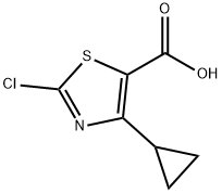 2-氯-4-环丙基噻唑-5-羧酸, 1503893-73-9, 结构式