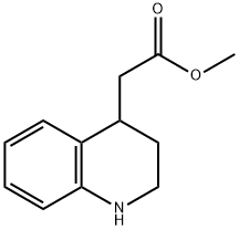 4-Quinolineacetic acid, 1,2,3,4-tetrahydro-, methyl ester Struktur