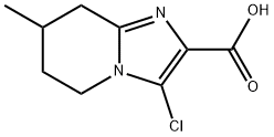 Imidazo[1,2-a]pyridine-2-carboxylic acid, 3-chloro-5,6,7,8-tetrahydro-7-methyl- Struktur