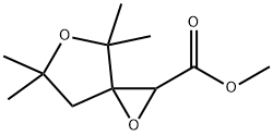 1,5-Dioxaspiro[2.4]heptane-2-carboxylic acid, 4,4,6,6-tetramethyl-, methyl ester Struktur