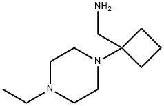 (1-(4-乙基哌嗪-1-基)环丁基)甲胺 结构式