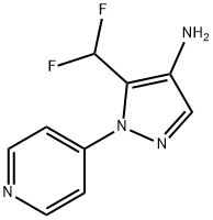 5-(difluoromethyl)-1-(pyridin-4-yl)-1H-pyrazol-4-amine Struktur