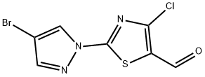 5-Thiazolecarboxaldehyde, 2-(4-bromo-1H-pyrazol-1-yl)-4-chloro- Struktur