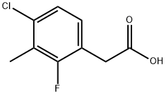 Benzeneacetic acid, 4-chloro-2-fluoro-3-methyl- Struktur