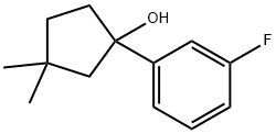 Cyclopentanol, 1-(3-fluorophenyl)-3,3-dimethyl- 化学構造式