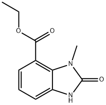 Ethyl 3-methyl-2-oxo-2,3-dihydro-1H-benzo[d]imidazole-4-carboxylate 化学構造式