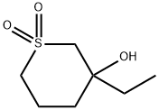 2H-Thiopyran-3-ol, 3-ethyltetrahydro-, 1,1-dioxide Struktur